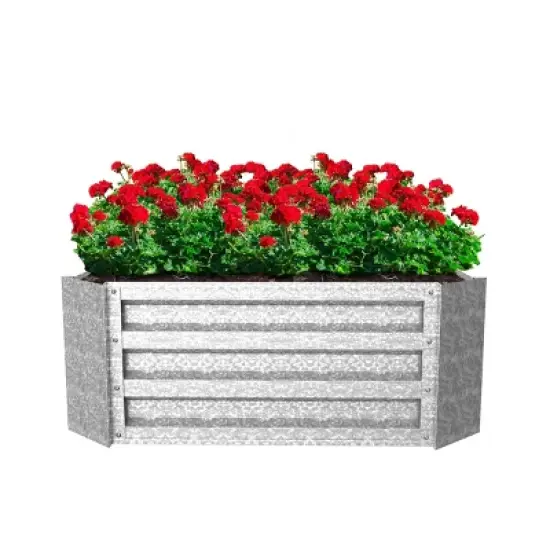 Nature Spring Raised Garden Bed and Plant Holder Kit For Growing Flowers, Vegetables, Herbs - Gray image {1}