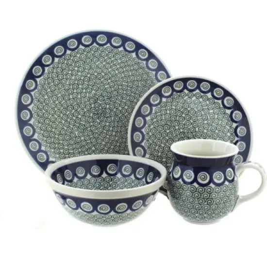 Blue Rose Polish Pottery Ceramika Artystyczna Dinnerware (4 PC) image {28}