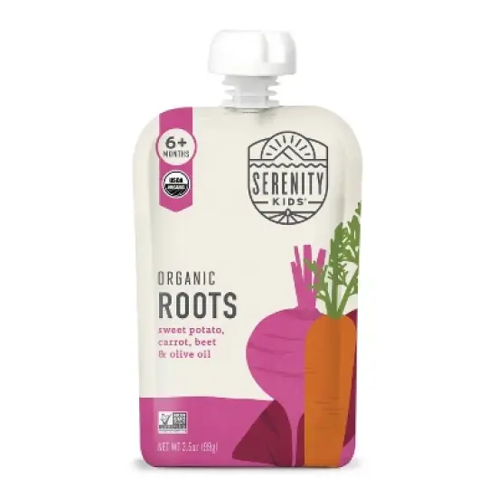 Serenity Kids Organic Roots with Organic Olive Oil Baby Food Pouch - 3.5oz image {8}