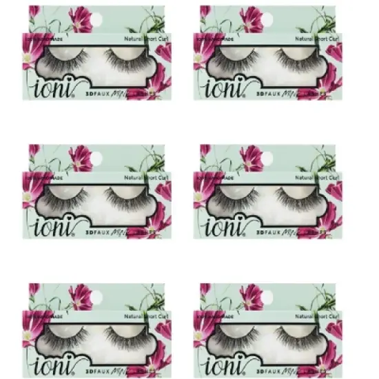 IONI Collector's Premium Edition 3D Faux Mink Lash Natural Short Curl (Pack of 6) image {2}