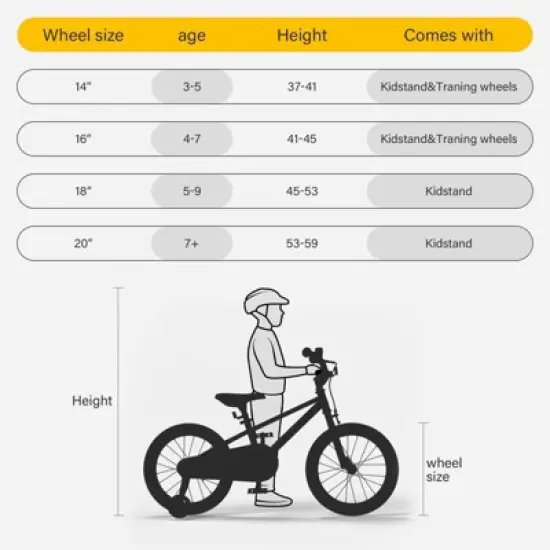 Itopfox Kids Bike for Boys and Girls with Training Wheels, Pedal Brakes, Handbrake & Kickstand, Multiple Colors for Toddlers and Children image {2}