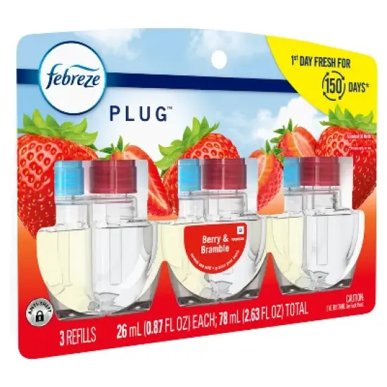 Febreze Plug Triple Refill Air Freshener - Berry & Bramble - 3ct image {12}