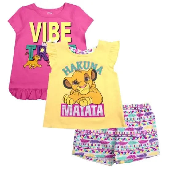 Disney Girl's 3-Pack Fancy Nancy Short Set with Tee, Tank Top and Print Shorts for Toddlers image {6}