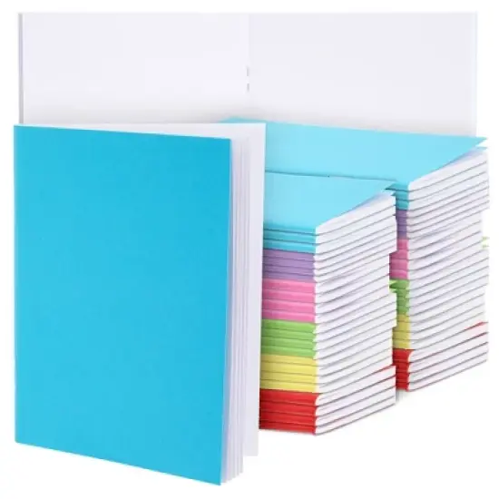 Paper Junkie 48 Pack Unlined Pocket Size Notebook, Blank Books For Kids To Write Stories Bulk Set, 6 Colors, 4.3 x 5.5 In image {9}