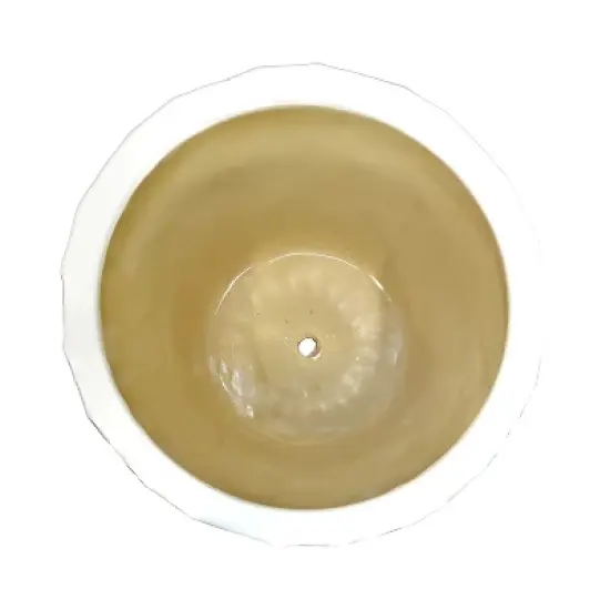 Sunnydaze Honeycomb Pattern Ceramic Planter - 11.25" Round - White - 2-Pack image {5}