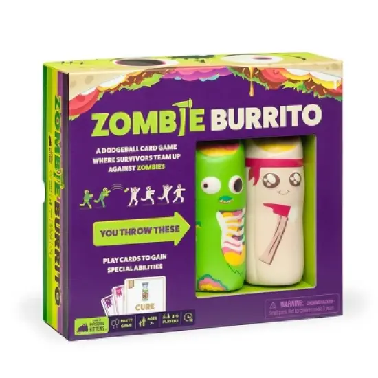 Zombie Burrito Party Game: Exploding Kittens, Fun Social Skills Card Party, 2-6 Players, 15 Min Play image {2}