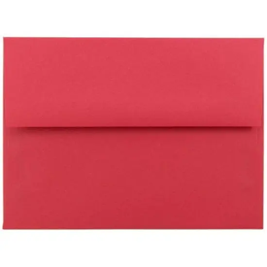JAM PAPER #10 Business Colored Envelopes - 4 1/8 x 9 1/2 - Red Recycled - 100/Pack image {4}