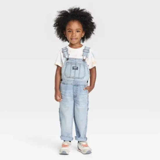 OshKosh B'gosh Toddler Boys' Denim Overalls - Light Blue image {3}