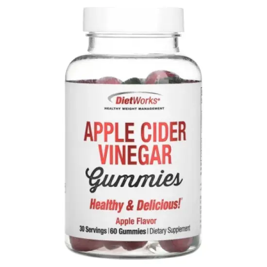 DietWorks Apple Cider Vinegar, Reduce Bloat and Water Weight, Naturally Alkalizing Gummies, Supports Healthy Digestion, Natural and Delicious, Apple image {4}