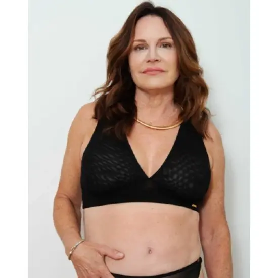 AnaOno Women's Asha Mesh Pocketed Plunge Bralette image {6}