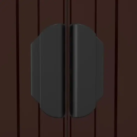 vidaXL Garden Shed Dark Brown Galvanized Steel Large Garden Shed - 75.6" x 271.3" x 87.8" image {6}