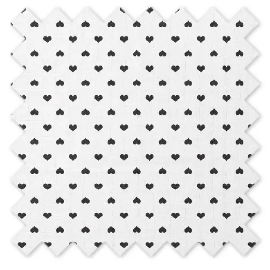 Bacati - Love/Hearts Muslin 4 pc Toddler Bedding Set, Black image {8}