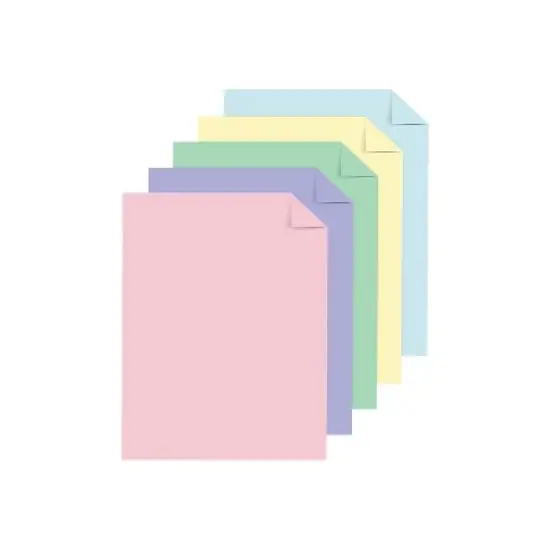 Astrobrights Astrodesigns 65 lb. Paper 8.5" x 11" Assorted Pastel Colors 50 Sheets/Pack (91803) image {1}
