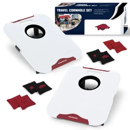 NCAA Arkansas Razorbacks All-Weather Travel Cornhole Set image {6}