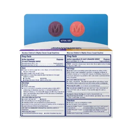 Mucinex Children's Cough Mighty Chews - Day/Night Combo - 32ct image {1}