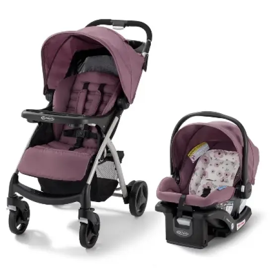 Graco Verb Click Connect Travel System with SnugRide Infant Car Seat - Pink/Black image {6}