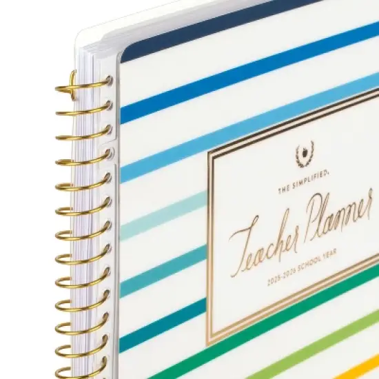 Emily Ley for At-A-Glance 9.25"x11.25" 2025-2026 Weekly/Monthly Happy Stripe Teacher Large Planner, Teacher Supplies image {7}