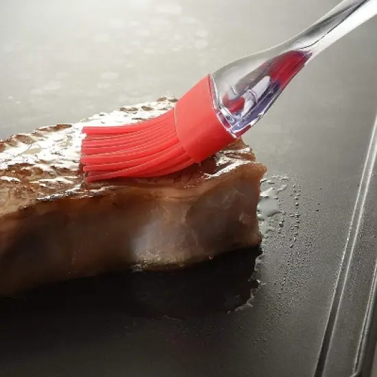 Norpro Flat Silicone Bristle Head Sauce Basting Brush - Red (2 Pack) image {4}