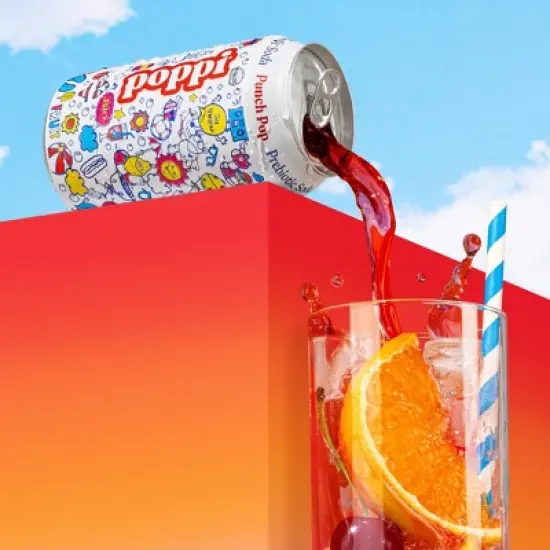 Poppi Punch Pop Prebiotic Beverage Soda - 12 fl oz Can image {3}