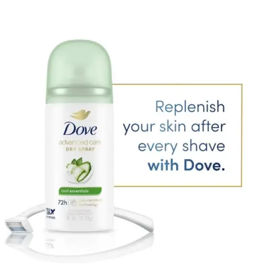 Dove Beauty Mini Advanced Care Cool Essentials Antiperspirant & Deodorant Dry Spray - Travel Size - 1oz image {3}