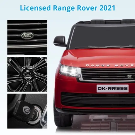 24V 2-Seater Licensed Land Rover Ride On Car Toy w/Parent Remote Control, 3 Speeds, Wireless Music, MP3 Player, Electric Car for Kids image {1}