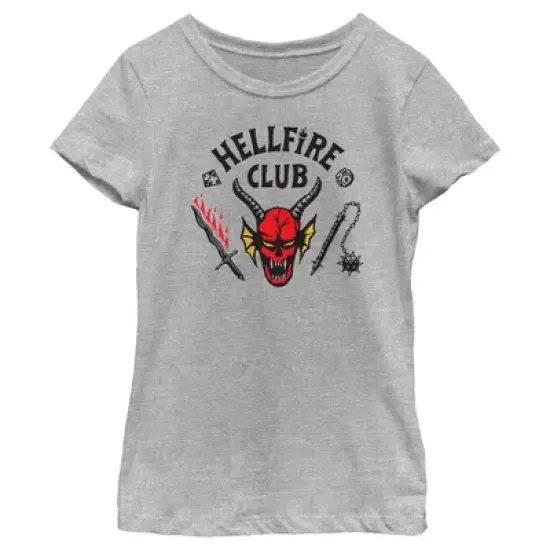 Girl's Stranger Things Welcome to the Hellfire Club T-Shirt image {4}