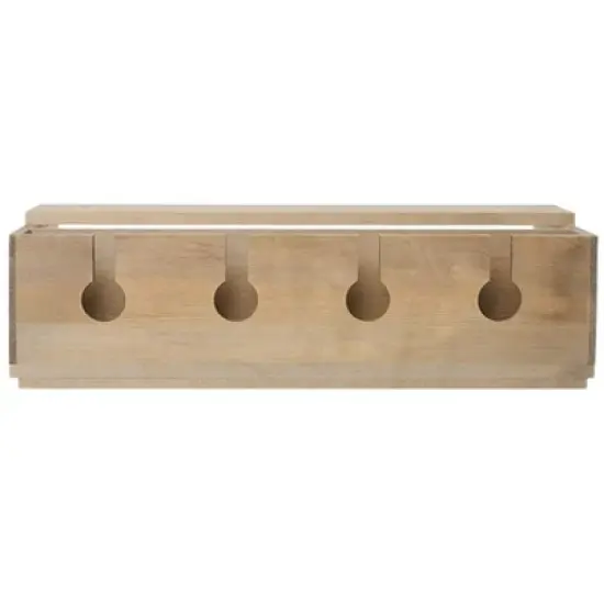 The Lakeside Collection Rustic Wall Mounted Wine Rack and Glass Holder image {4}