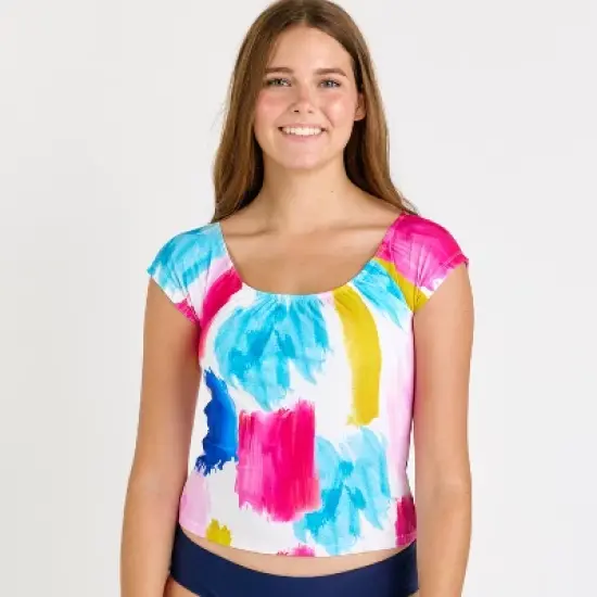 Calypsa Womens Zoey Crop Swim Top image {3}