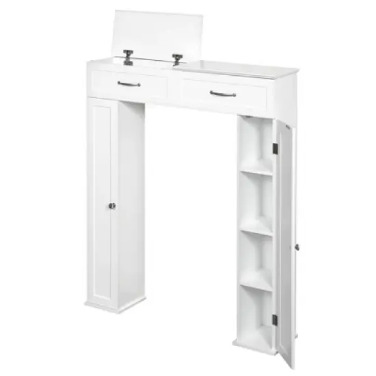 Lift Top Bath Storage Console Cabinet - Zenna Home image {6}