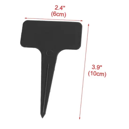 Unique Bargains Parterre Home Garden Plastic Rectangle Shaped Plant Tag Label Marker 20 Pcs image {3}