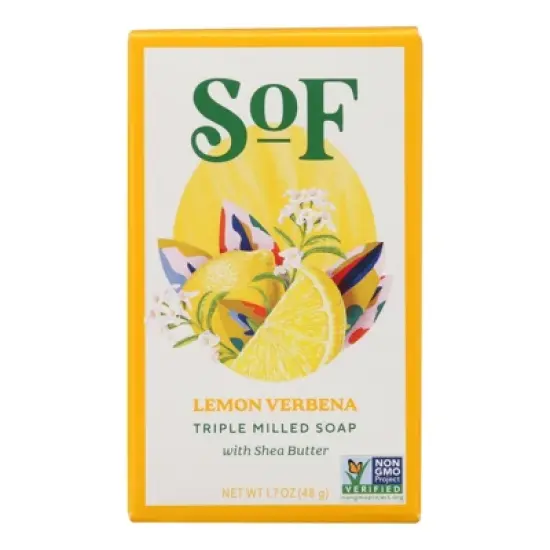 South of France Natural Body Care Lemon Verbena Triple Milled Soap Travel Size - Case of 24/1.7 oz image {1}