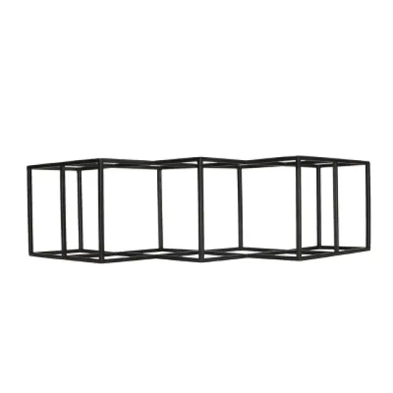 Mcclellan Modern Industrial 7 Bottle Tabletop Wine Rack Black - Christopher Knight Home image {4}