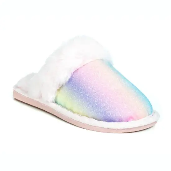 Limited Too Rainbow Sparkles Cozy Scuff Slippers For Girls image {2}