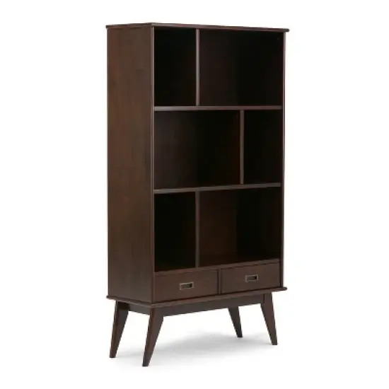 Tierney Solid Hardwood Mid Century Wide Bookcase and Storage Unit - Wyndenhall image {12}
