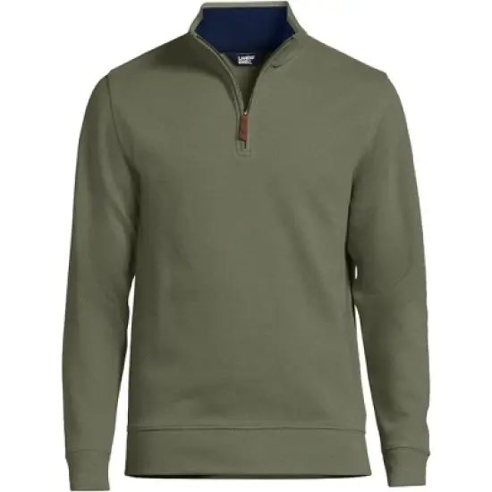 Lands' End Men's Bedford Rib Quarter Zip Sweater image {19}