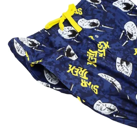 Star Trek Emblem And Lightning Bolts Men's Navy Sleep Pajama Pants image {1}