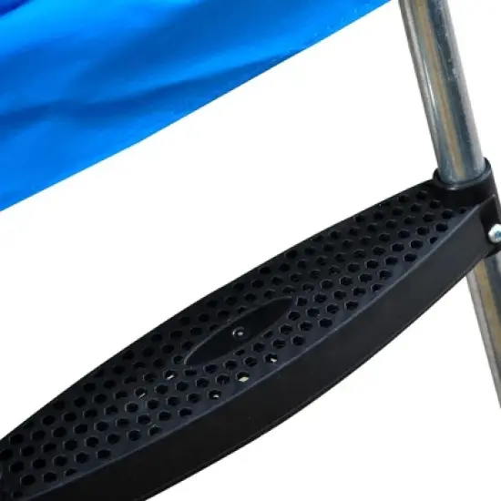 8 FT Trampoline for Kids with Safety Enclosure Net, Basketball Hoop and Ladder, Blue - ModernLuxe image {10}