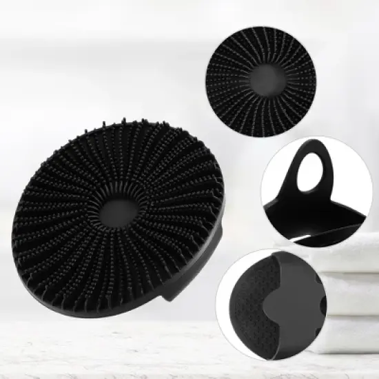 Unique Bargains Circle Silicone Scrubber Bath Brush image {2}