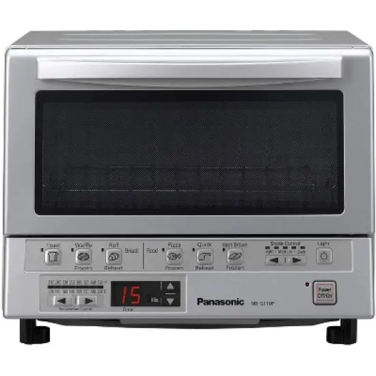 Panasonic Flash Express Toaster Oven - Silver NB-G110P: Digital Control, 4-Slice Capacity, Cool Touch Handle, 1300W image {4}