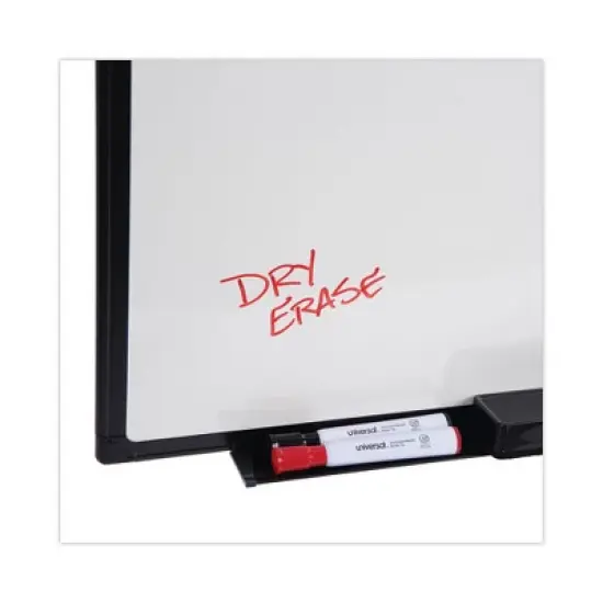 Universal Design Series Deluxe Dry Erase Board, 24 x 18, White Surface, Black Anodized Aluminum Frame image {6}