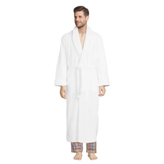 Lands' End Men's Full Length Turkish Terry Robe image {4}