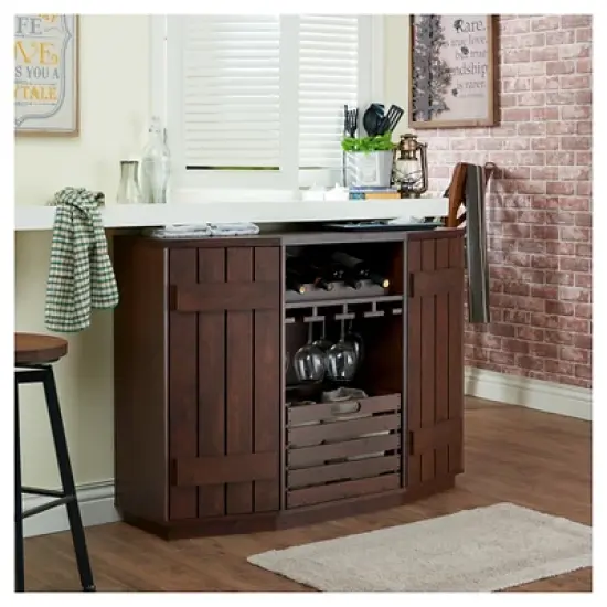 Candy Plank Inspired Dining Buffet with Removable Crate Vintage Walnut - HOMES: Inside + Out image {1}