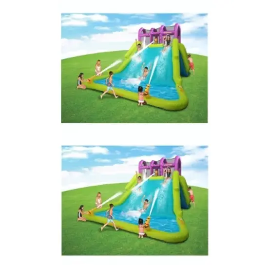 Kahuna Mega Blast Inflatable Backyard Kiddie Pool and Slide Water Park  (2 Pack) image {3}