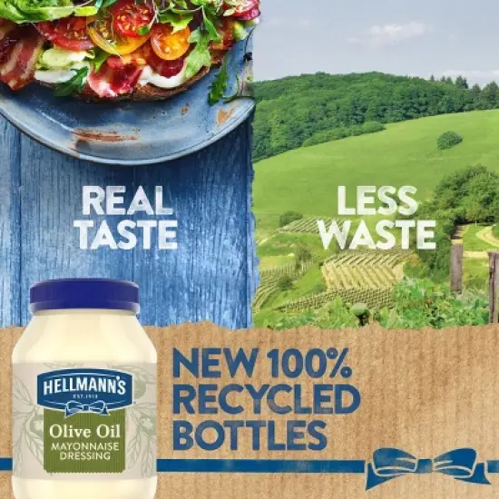 Hellmann's Mayonnaise Dressing with Olive Oil 30oz image {2}