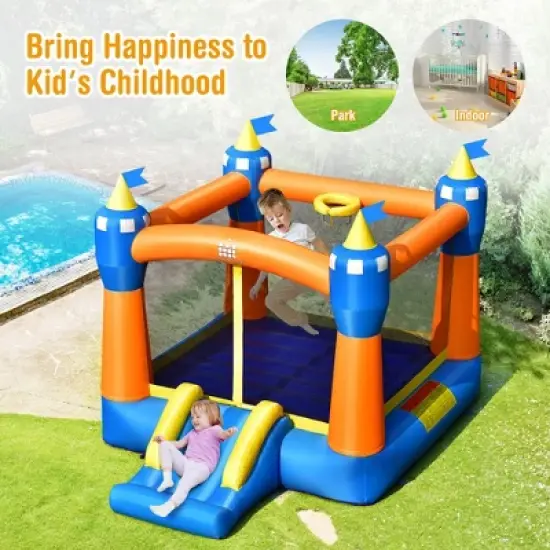 Inflatable Bounce House Kids Magic Castle w/ Large Jumping Area With 550W Blower image {4}