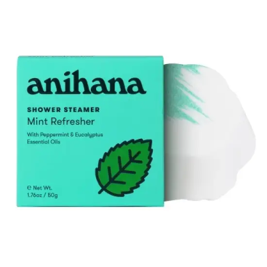 anihana Aromatherapy Essential Oil Mint Refresher Peppermint and Eucalyptus Shower Steamer - 1.76oz image {8}