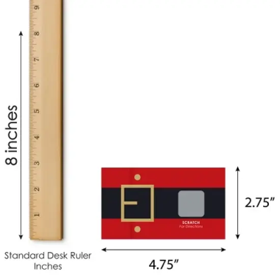 Big Dot of Happiness Jolly Santa Claus - Christmas Party White Elephant Gift Exchange Game Scratch Off Cards - 22 Count image {4}