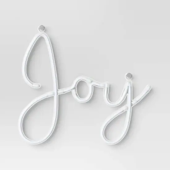 LED Battery Operated Christmas Neon Joy Hangable Sign White - Wondershop&trade; image {2}