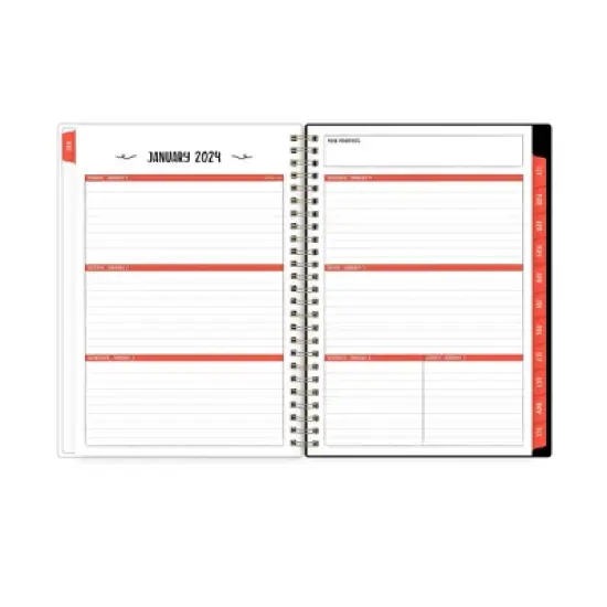 Blue Sky Bouffants and Broken Hearts 2024 Planner with Notes Pages 5.875"x8.625"  Weekly/Monthly Met Gala Cheetah image {4}