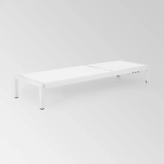 Cape Coral 2pk Aluminum Chaise Lounge White - Christopher Knight Home: Weather-Resistant, Adjustable, Patio Furniture image {2}